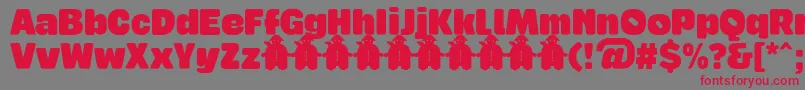 TabardoFontFfp Font – Red Fonts on Gray Background