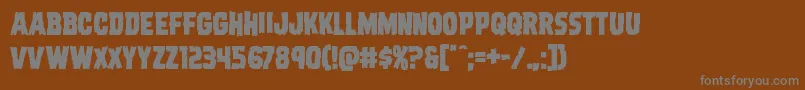 Więcej informacji o czcionce Dreadringer Czcionka Dreadringer – szare czcionki na brązowym tle