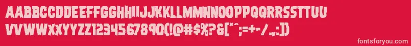 Dreadringer Font – Pink Fonts on Red Background