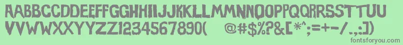 Eviloffrankenstein Font – Gray Fonts on Green Background