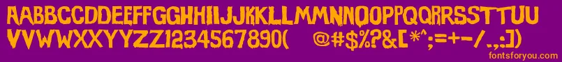 Eviloffrankenstein Font – Orange Fonts on Purple Background