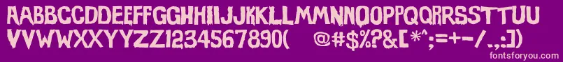 Eviloffrankenstein Font – Pink Fonts on Purple Background