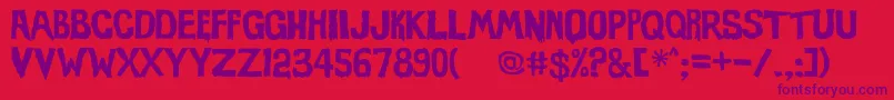 Eviloffrankenstein Font – Purple Fonts on Red Background