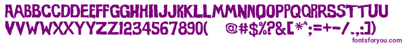 Eviloffrankenstein Font – Purple Fonts on White Background