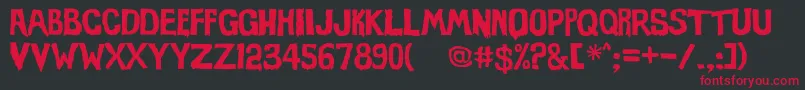 Eviloffrankenstein Font – Red Fonts on Black Background