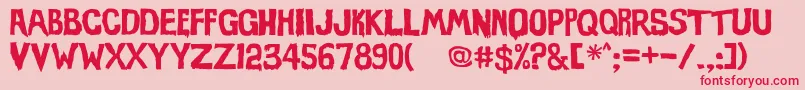 Eviloffrankenstein Font – Red Fonts on Pink Background