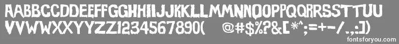 Eviloffrankenstein Font – White Fonts on Gray Background