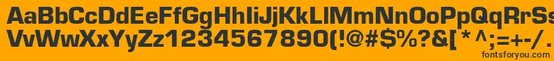 PalindromeBlackSsiBold-Schriftart – Schwarze Schriften auf orangefarbenem Hintergrund
