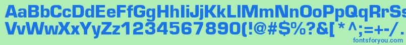 PalindromeBlackSsiBold-fontti – siniset fontit vihreällä taustalla