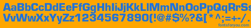 Fonte PalindromeBlackSsiBold – fontes azuis em um fundo laranja
