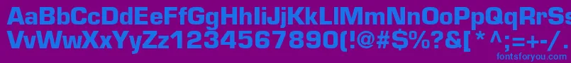 Czcionka PalindromeBlackSsiBold – niebieskie czcionki na fioletowym tle