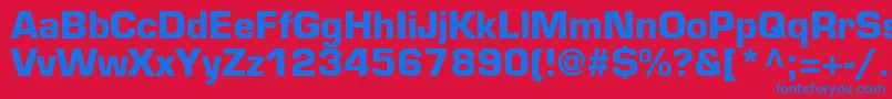 Fonte PalindromeBlackSsiBold – fontes azuis em um fundo vermelho
