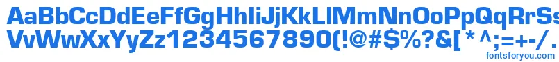 PalindromeBlackSsiBold-Schriftart – Blaue Schriften auf weißem Hintergrund
