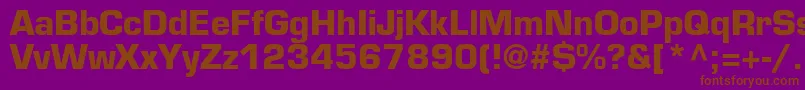 Czcionka PalindromeBlackSsiBold – brązowe czcionki na fioletowym tle