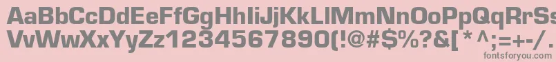 PalindromeBlackSsiBold-fontti – harmaat kirjasimet vaaleanpunaisella taustalla
