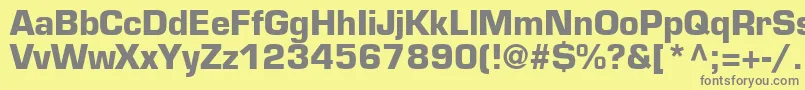 Шрифт PalindromeBlackSsiBold – серые шрифты на жёлтом фоне