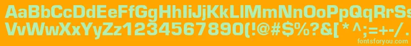 Шрифт PalindromeBlackSsiBold – зелёные шрифты на оранжевом фоне