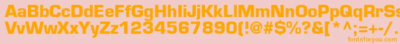 PalindromeBlackSsiBold-fontti – oranssit fontit vaaleanpunaisella taustalla
