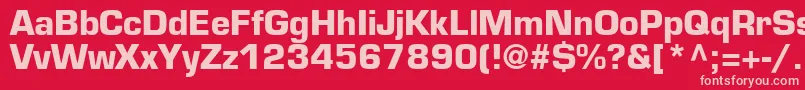 PalindromeBlackSsiBold-fontti – vaaleanpunaiset fontit punaisella taustalla