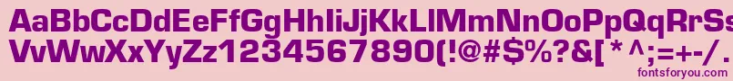 Czcionka PalindromeBlackSsiBold – fioletowe czcionki na różowym tle
