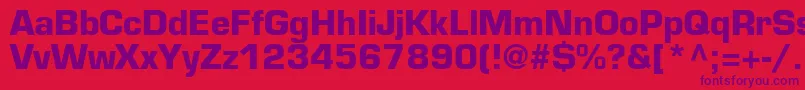 Czcionka PalindromeBlackSsiBold – fioletowe czcionki na czerwonym tle