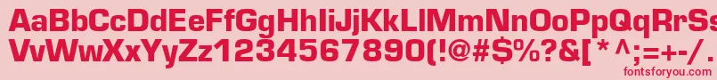 PalindromeBlackSsiBold-Schriftart – Rote Schriften auf rosa Hintergrund