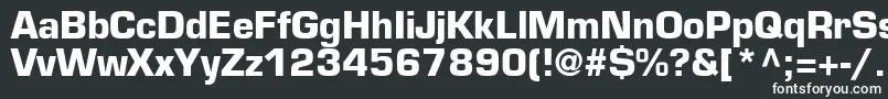 PalindromeBlackSsiBold-fontti – valkoiset fontit mustalla taustalla