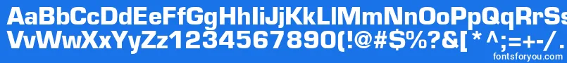 Шрифт PalindromeBlackSsiBold – белые шрифты на синем фоне