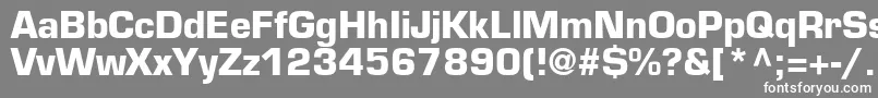 PalindromeBlackSsiBold-Schriftart – Weiße Schriften auf grauem Hintergrund