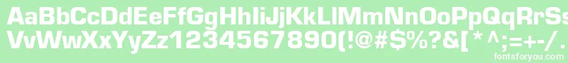 PalindromeBlackSsiBold-fontti – valkoiset fontit vihreällä taustalla