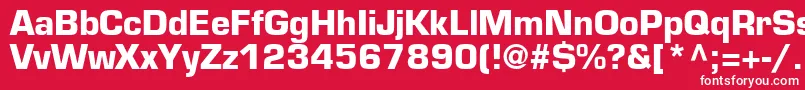 Шрифт PalindromeBlackSsiBold – белые шрифты на красном фоне
