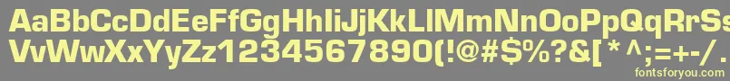 フォントPalindromeBlackSsiBold – 黄色のフォント、灰色の背景