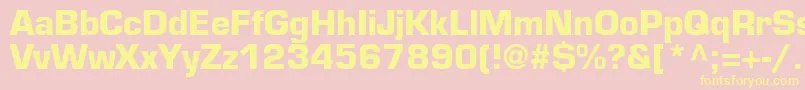 PalindromeBlackSsiBold Font – Yellow Fonts on Pink Background