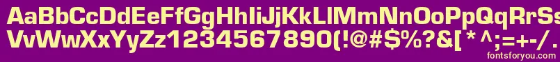 PalindromeBlackSsiBold-fontti – keltaiset fontit violetilla taustalla