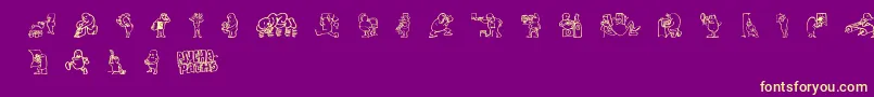 Psychopt Font – Yellow Fonts on Purple Background