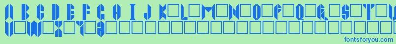 Joppatowne Font – Blue Fonts on Green Background