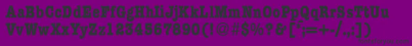 ModerntypewritercondBold-Schriftart – Schwarze Schriften auf violettem Hintergrund