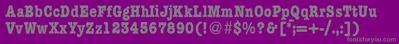 Подробнее о шрифте ModerntypewritercondBold Шрифт ModerntypewritercondBold – серые шрифты на фиолетовом фоне