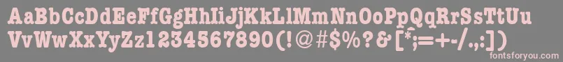 ModerntypewritercondBold Font – Pink Fonts on Gray Background
