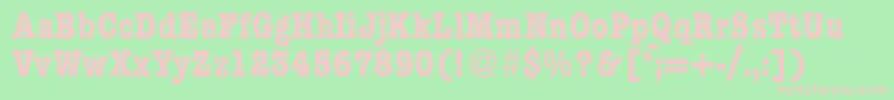 フォントModerntypewritercondBold – 緑の背景にピンクのフォント