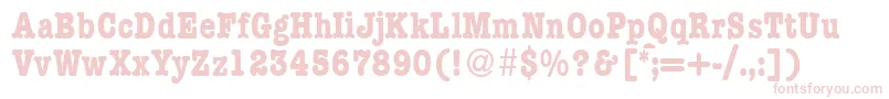 fuente ModerntypewritercondBold – Fuentes Rosadas Sobre Fondo Blanco