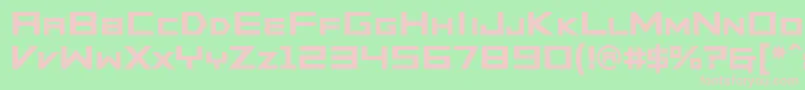 PfterminalsquareBold Font – Pink Fonts on Green Background