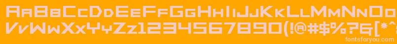 PfterminalsquareBold Font – Pink Fonts on Orange Background