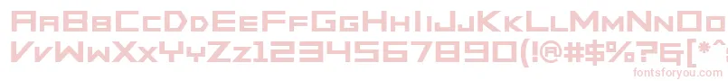 PfterminalsquareBold-Schriftart – Rosa Schriften auf weißem Hintergrund