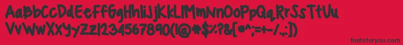 fuente 24ef58 – Fuentes Negras Sobre Fondo Rojo