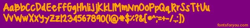 24ef58 Font – Orange Fonts on Purple Background