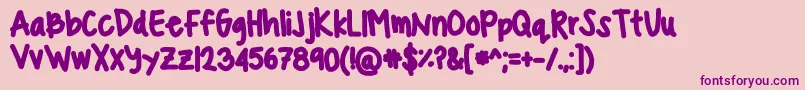 24ef58 Font – Purple Fonts on Pink Background