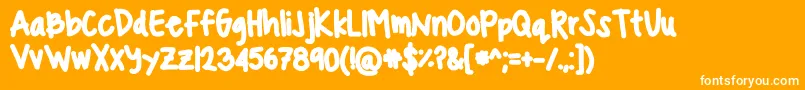 24ef58 Font – White Fonts on Orange Background