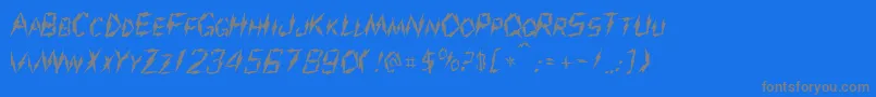 フォントJoltRegular – 青い背景に灰色の文字