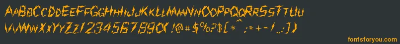 フォントJoltRegular – 黒い背景にオレンジの文字